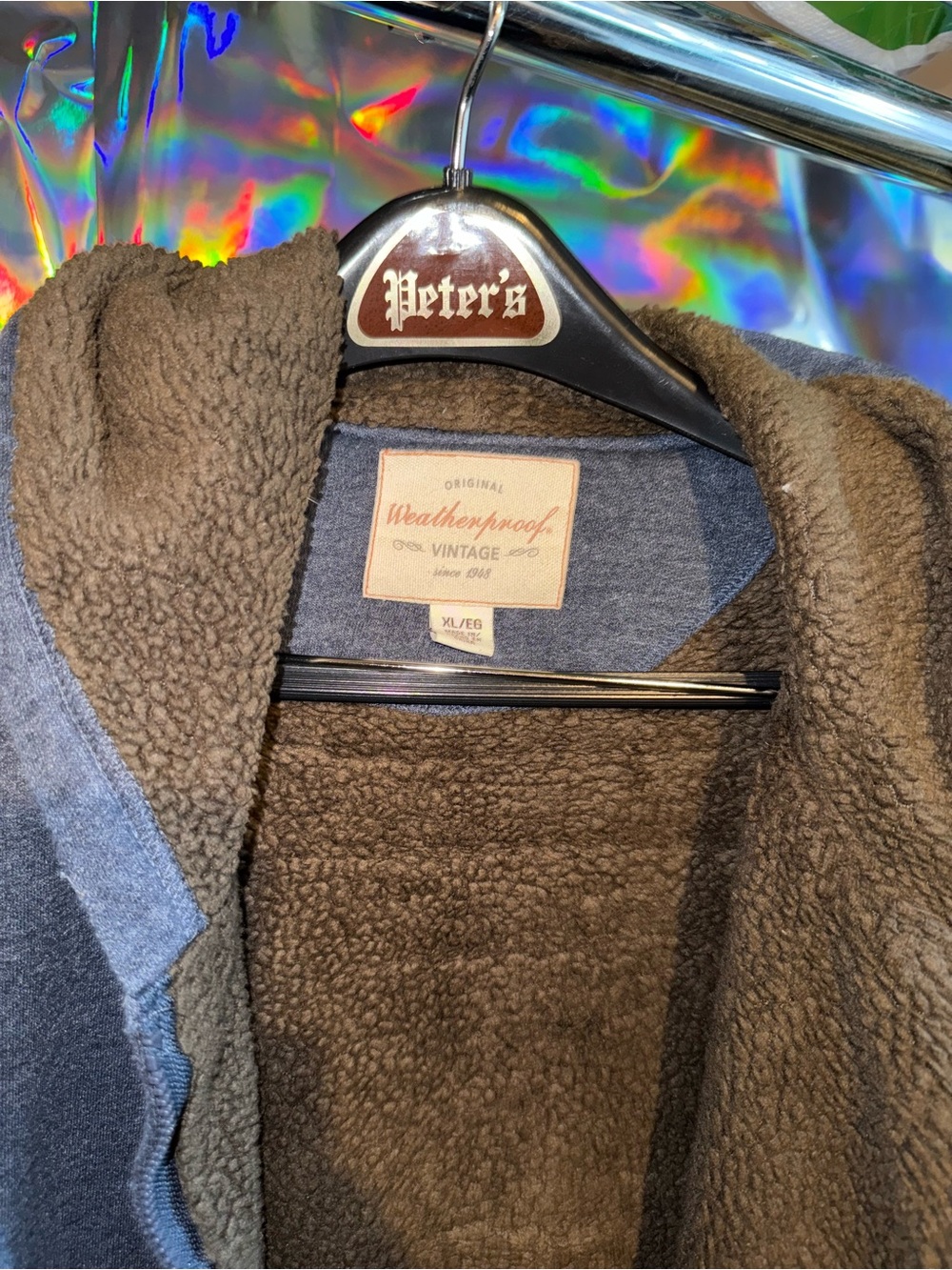 Weatherproof MENS Brown Teddy Sherpa Jacket
